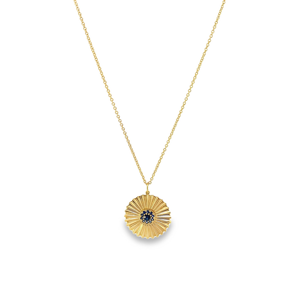 Sapphire Sunburst Necklace