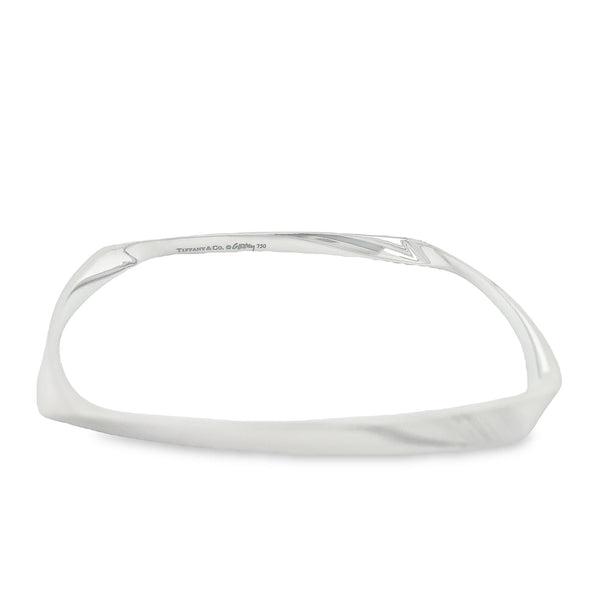 TIFFANY & CO - 18K White Gold Frank Gehry Torque Bangle