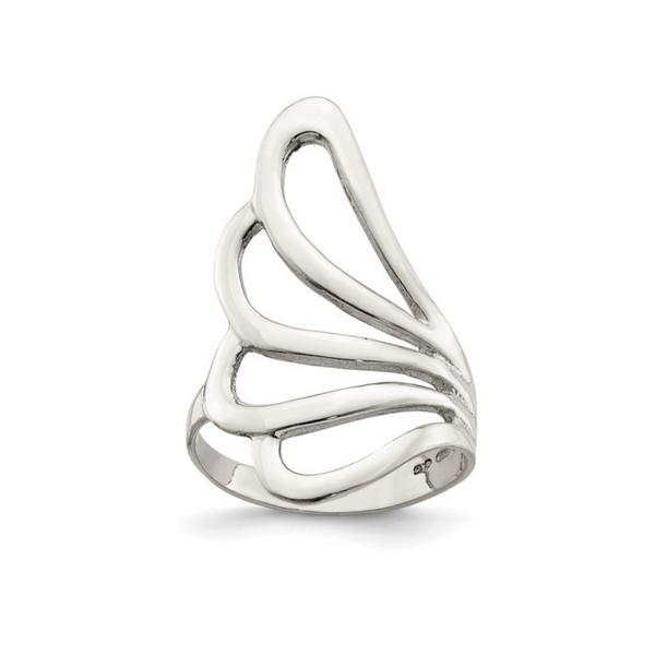 Sterling Silver Butterfly Wing Ring