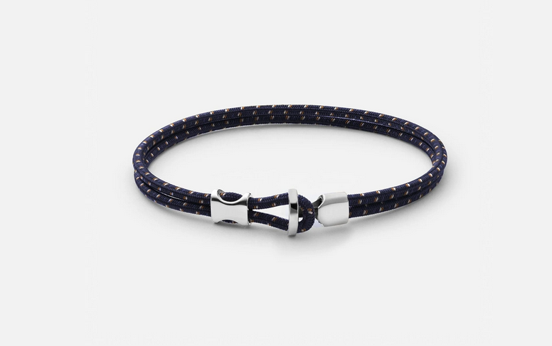 Orson Loop Bungee Rope Bracelet Navy/Brown - Main Image