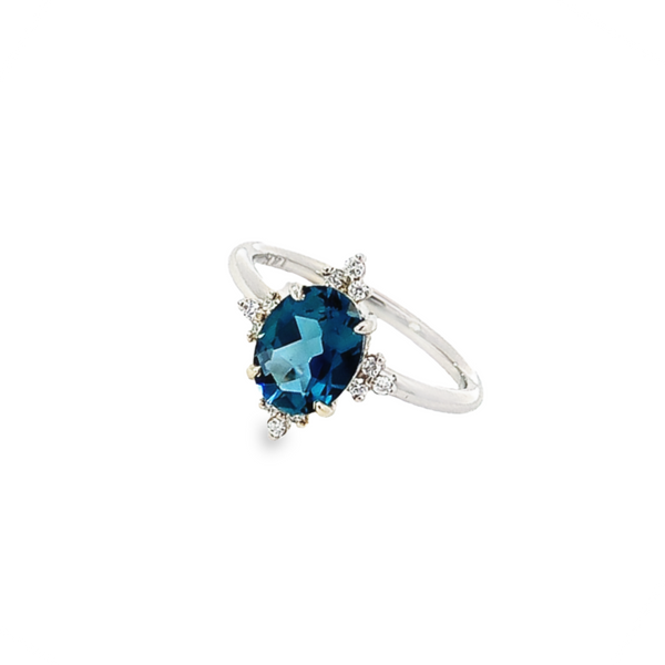 London Blue Topaz & Diamond Accent Ring - made to order