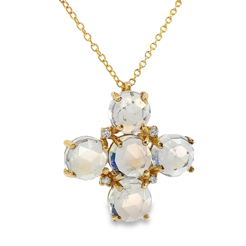 Moonstone Cross Necklace Generales Generales Fine Jewellers