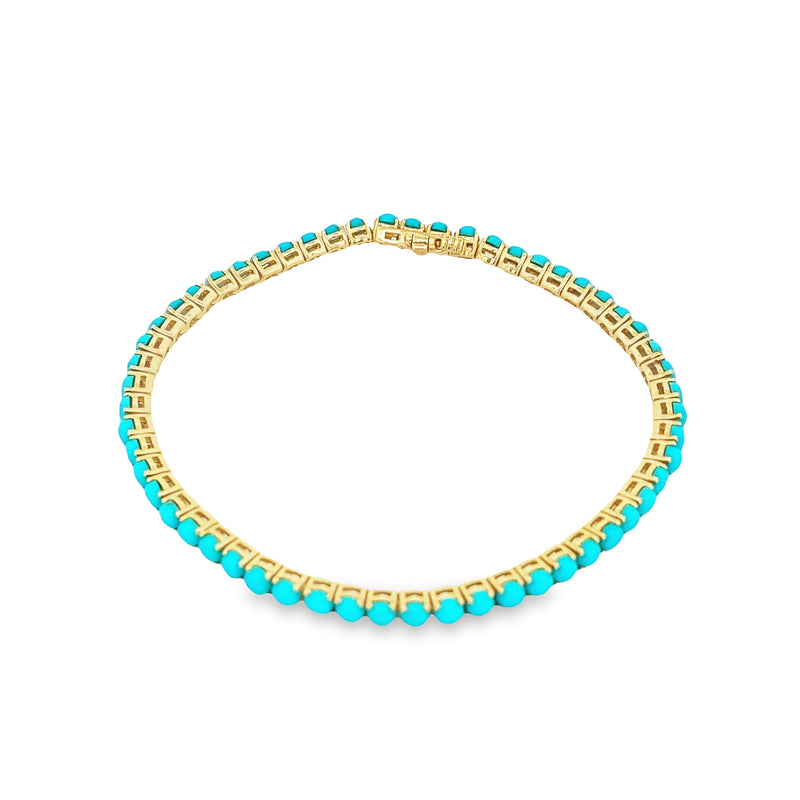 Natural Turquoise Line Bracelet