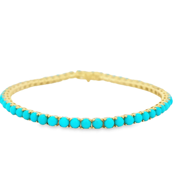 Natural Turquoise Line Bracelet
