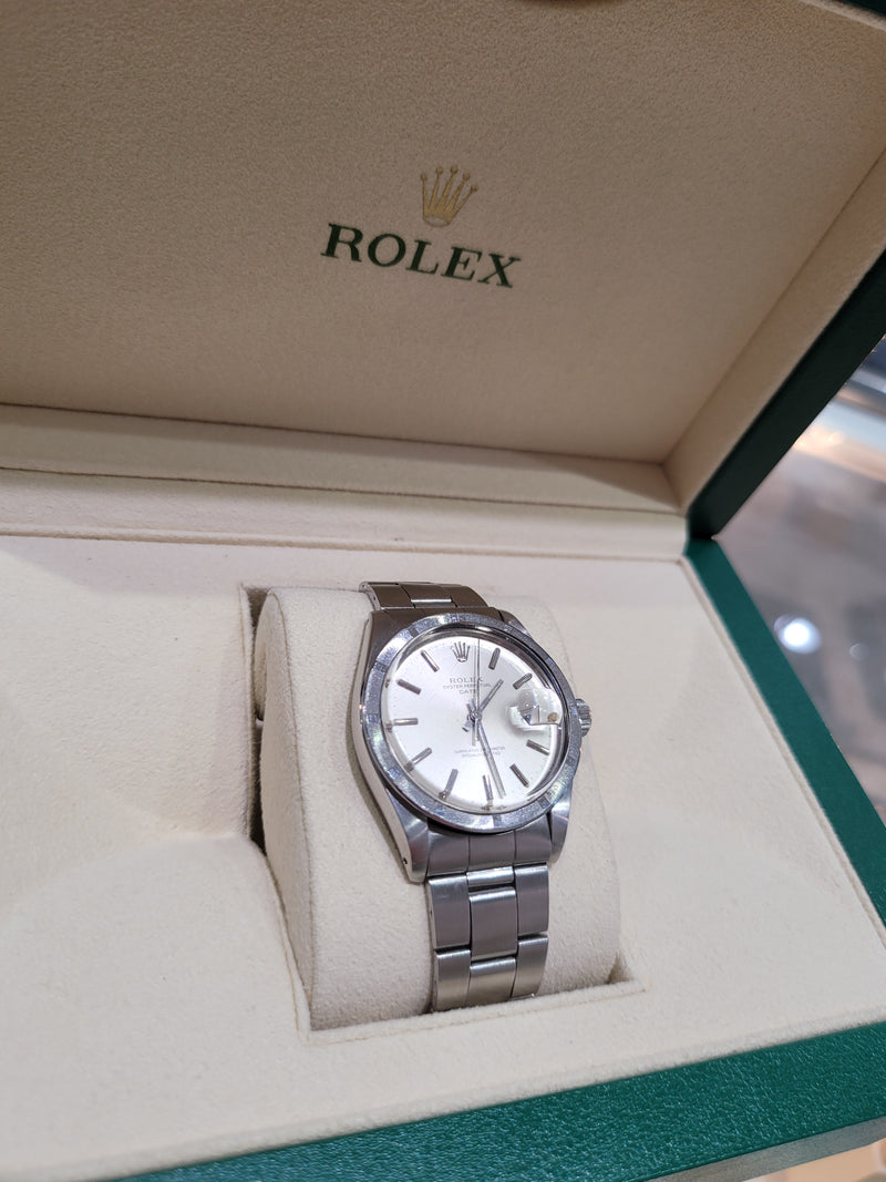 ROLEX - Oyster Perpetual Date Engine Turned Bezel 34mm