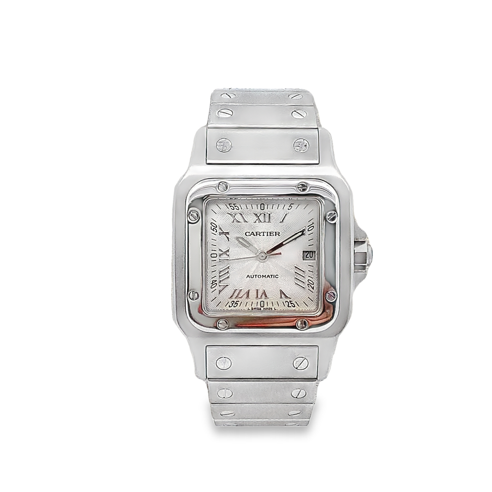 CARTIER - Santos de Cartier Galbée Silver Roman Numerals 29mm