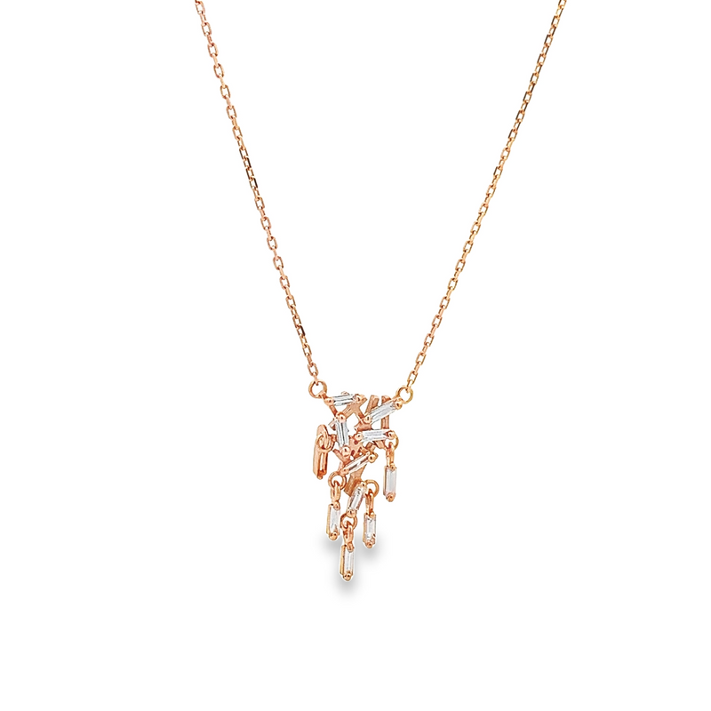 Baguette Diamond Fireworks Necklace