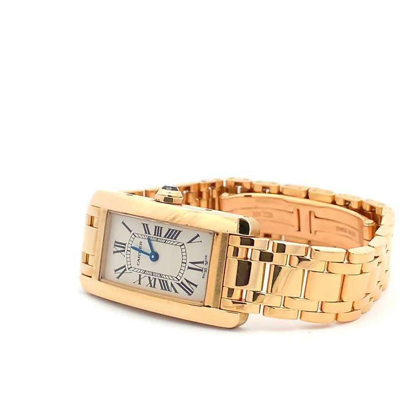 CARTIER - Cartier Tank Americaine Small 18KY Quartz Watch