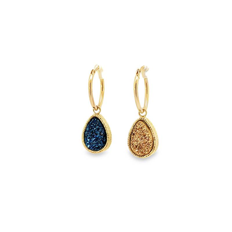 Reversible Druzy Drop Earrings