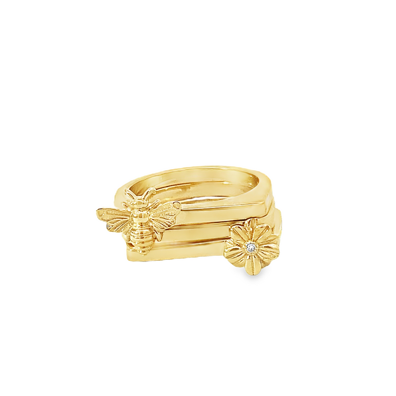 Golden Bee Stacking Ring