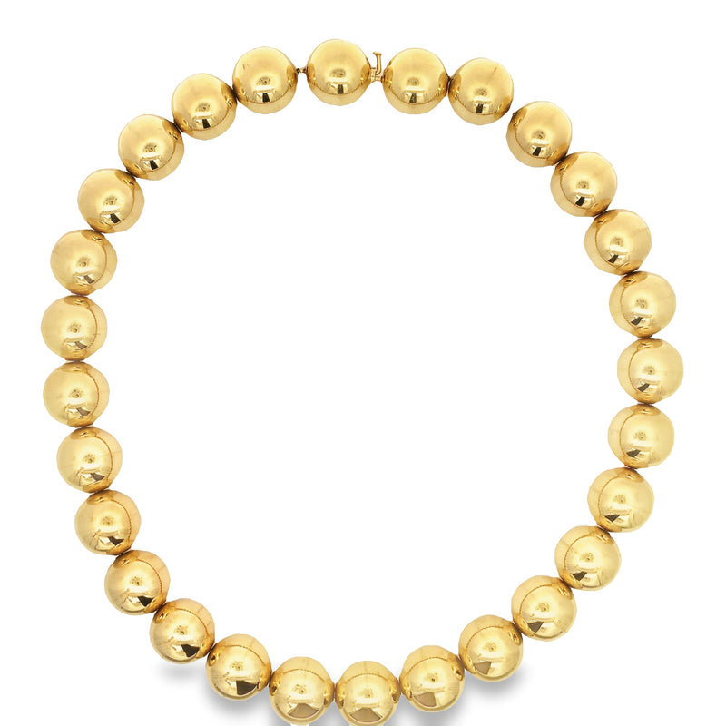 VINTAGE GOLD BALL NECKLACE