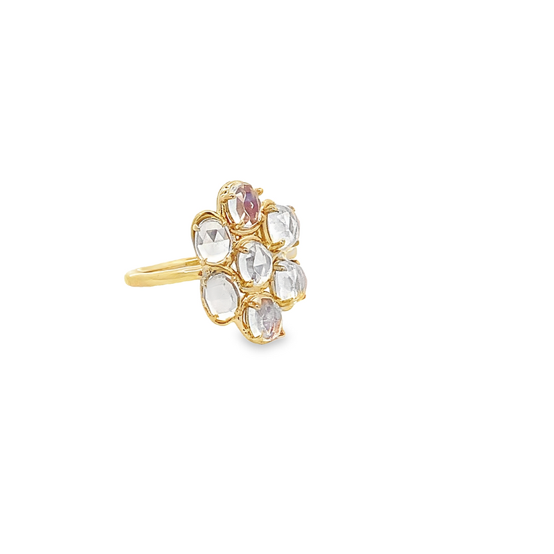 Rosecut Rainbow Moonstone Ring