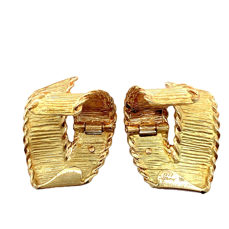 Tiffany & Co - 18K Gold Clip-on Ribbon Earrings