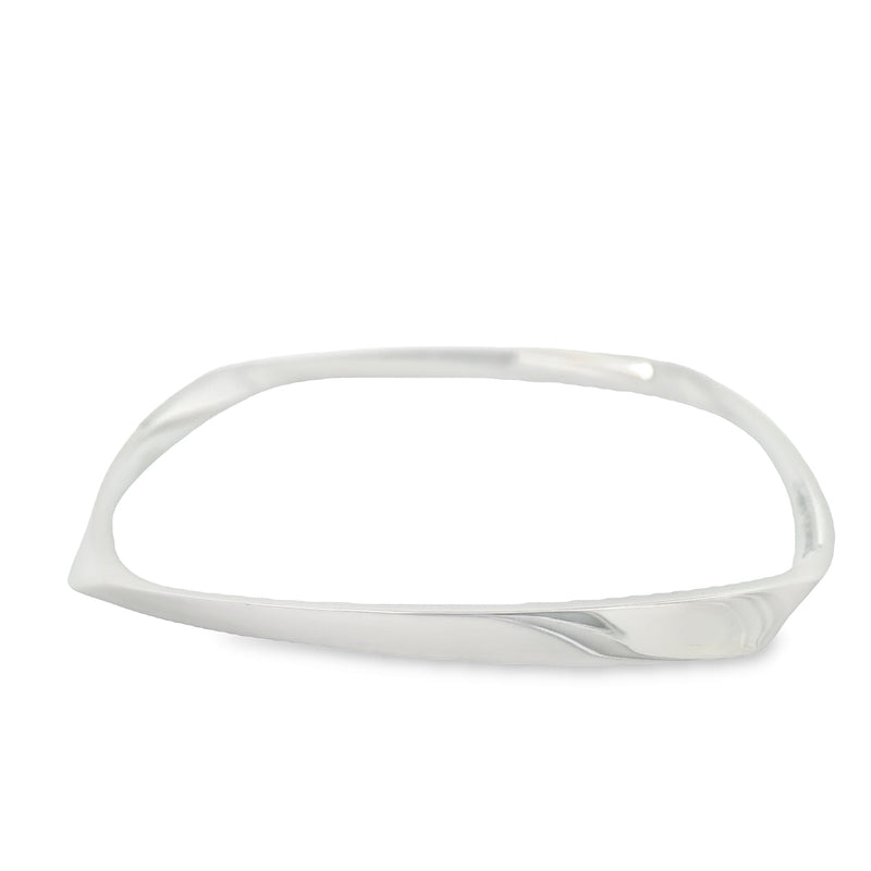 TIFFANY & CO - 18K White Gold Frank Gehry Torque Bangle