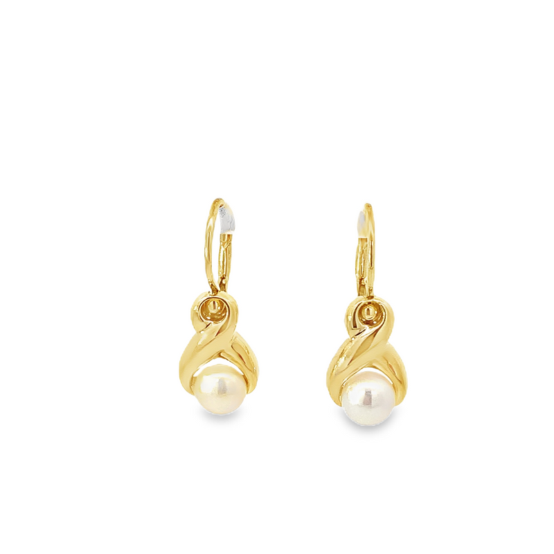 Infinity Pearl Drop Earrings