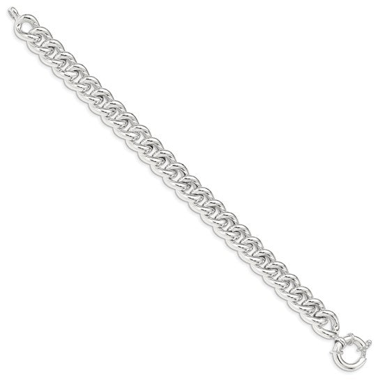 Sterling Silver Polished Hollow Curb Link Bracelet