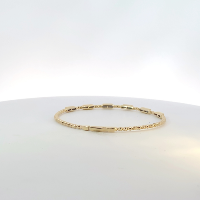 Diamond Bar Station Beaded Bangle