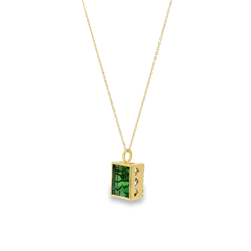 Reversible Green Tourmaline and Multi-color Sapphire