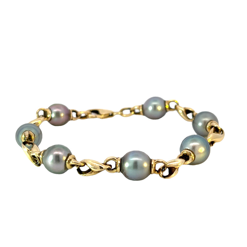 Tahitian Pearl Eternity Link Bracelet