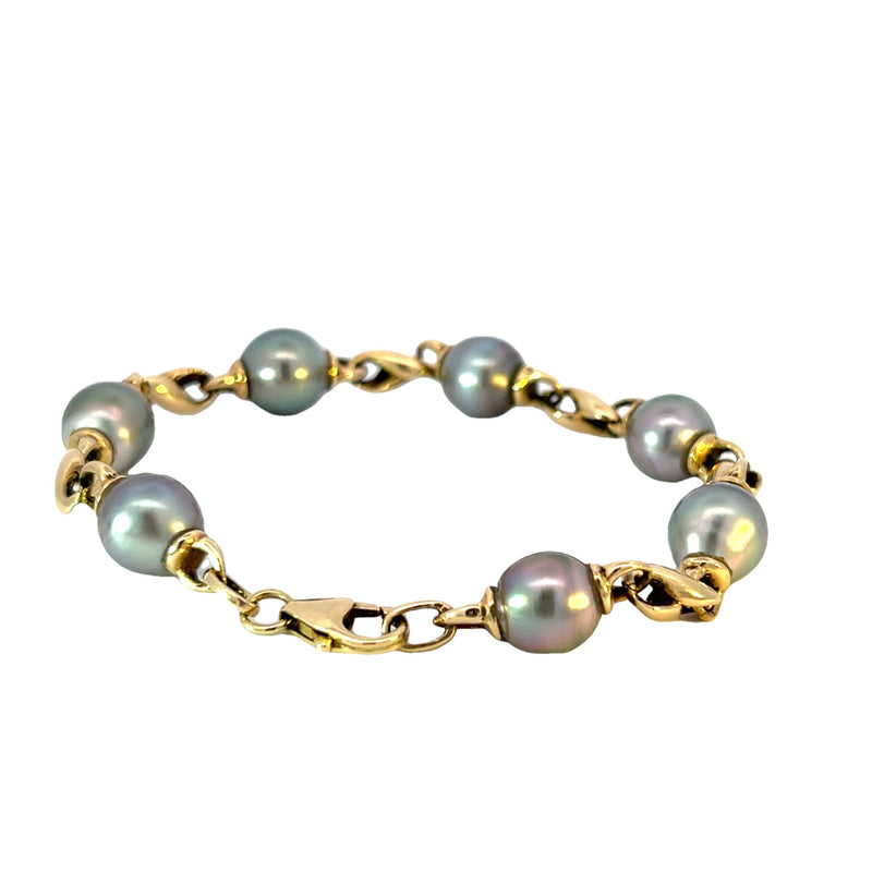 Tahitian Pearl Eternity Link Bracelet