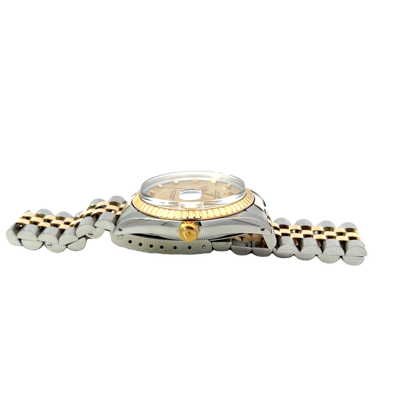 34mm Rolex Oyster Perpetual Date with faceted Gold Indicies