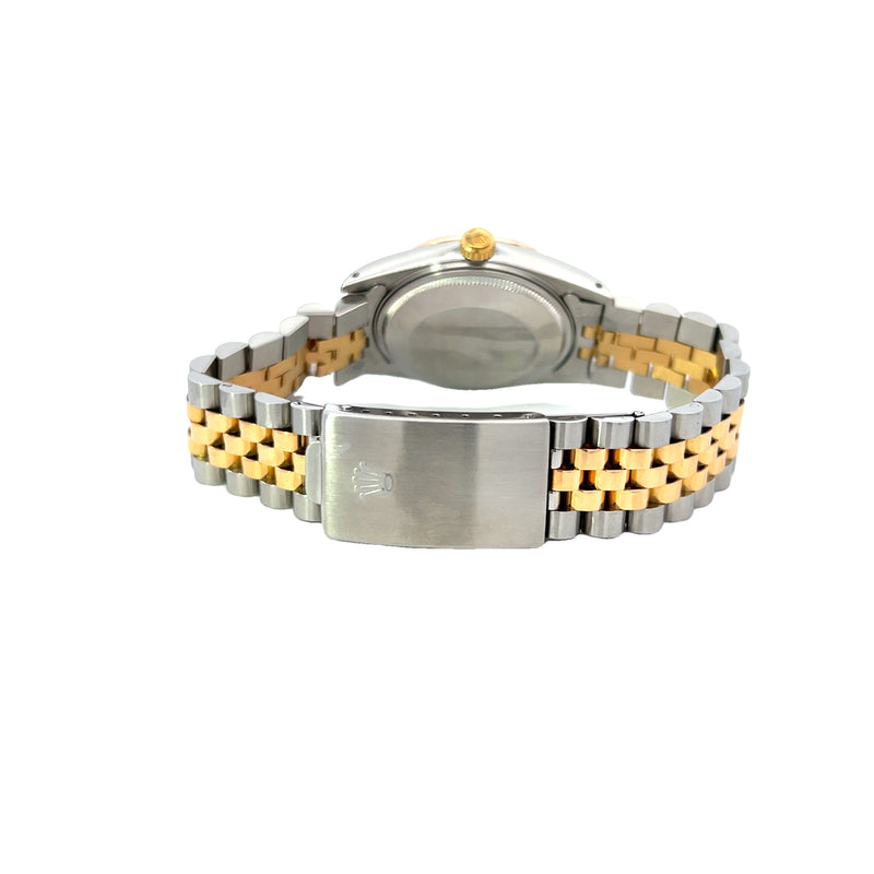 34mm Rolex Oyster Perpetual Date with faceted Gold Indicies