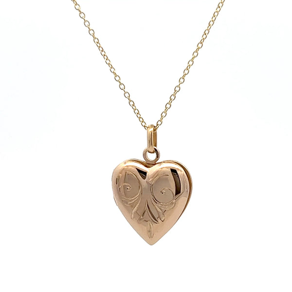 Vintage Gold Heart Locket