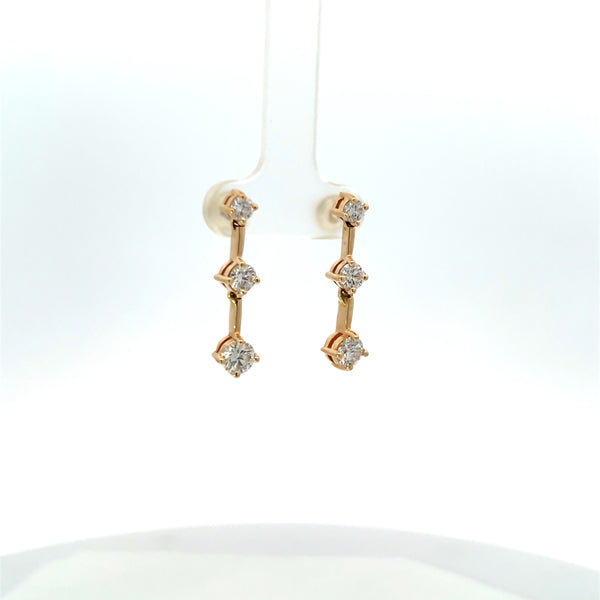 Diamond Trio Drop Earrings