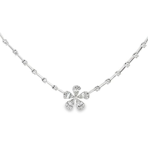 Diamond Flower Necklace