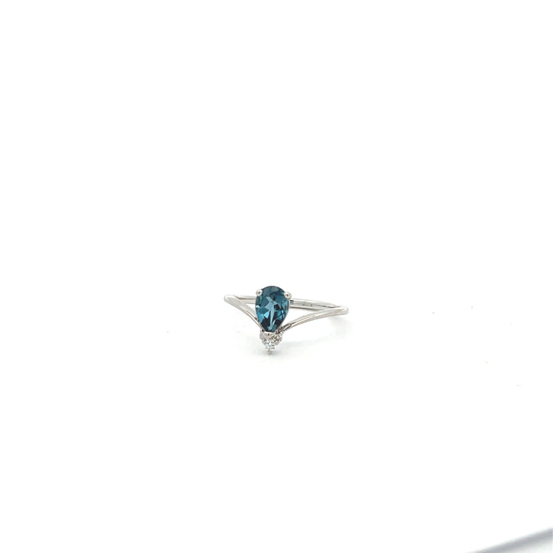 Pear Topaz and Diamond Accent Ring
