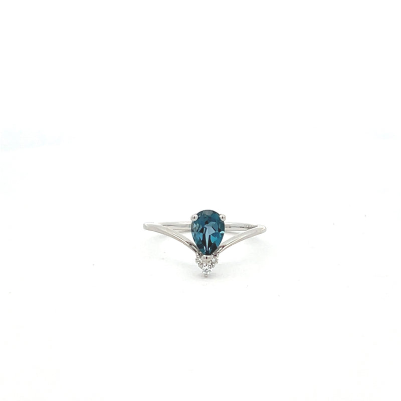 Pear Topaz and Diamond Accent Ring