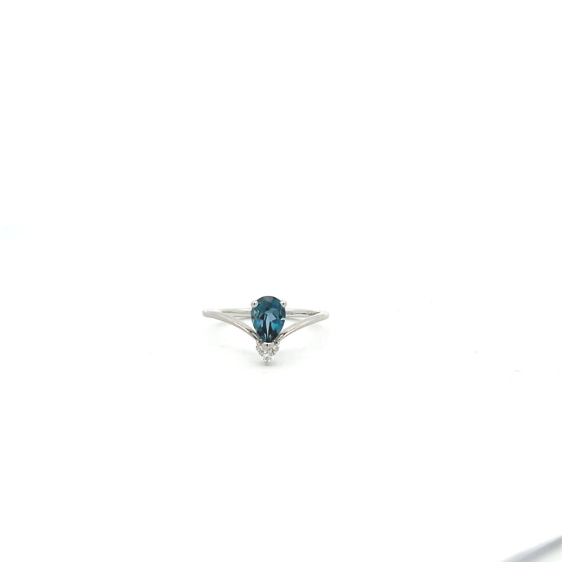Pear Topaz and Diamond Accent Ring
