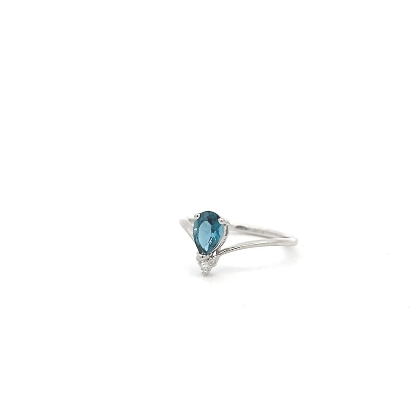 Pear Topaz and Diamond Accent Ring