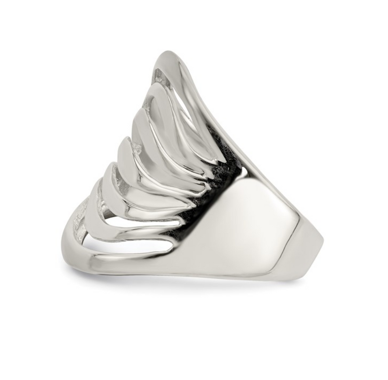 Sterling Silver Polished Wave Ring