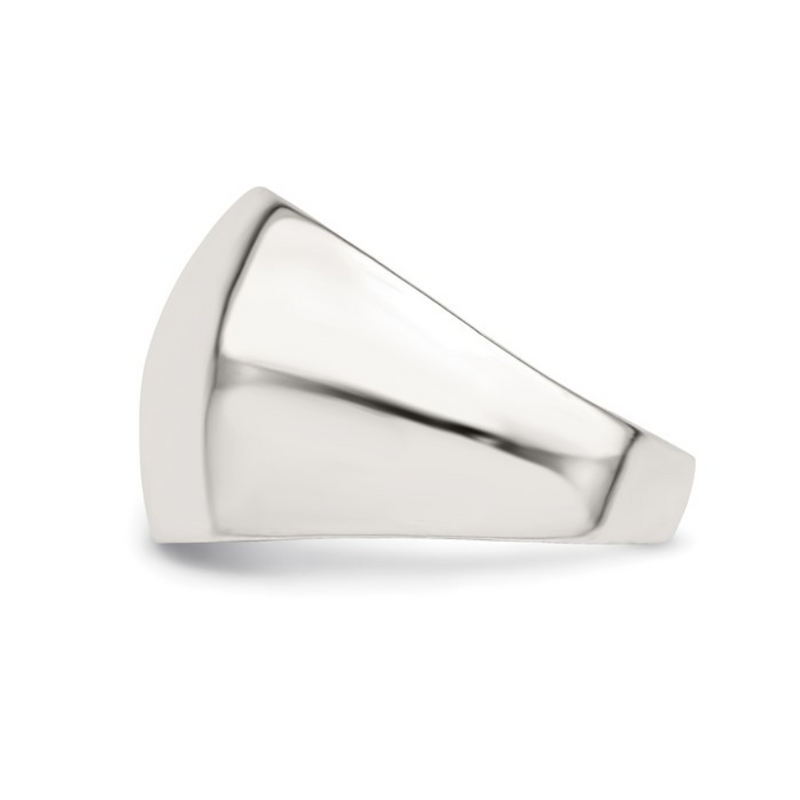 Sterling Silver Polished Cigar-band Ring