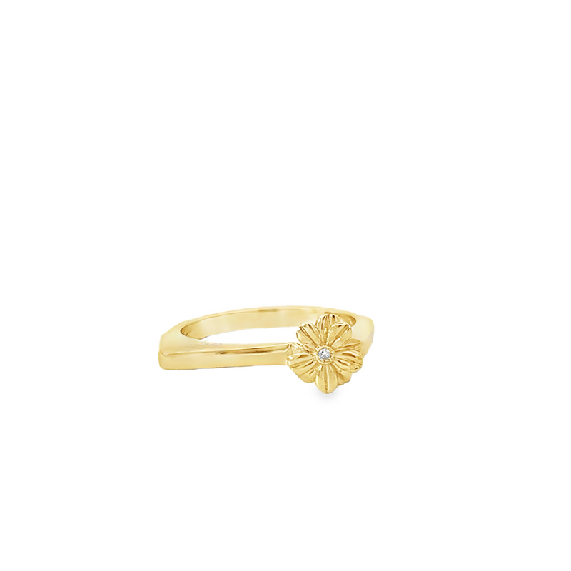 Golden Flower Stacking Ring