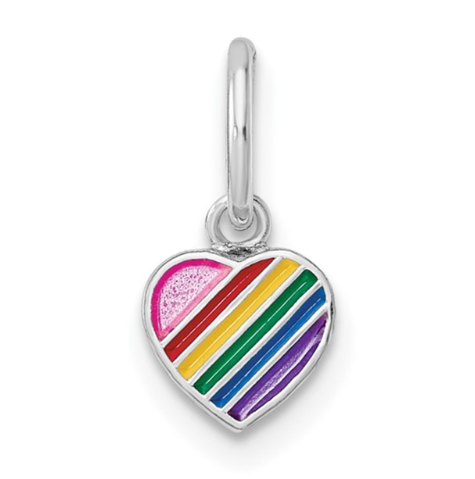 Mini Rainbow Heart Charm