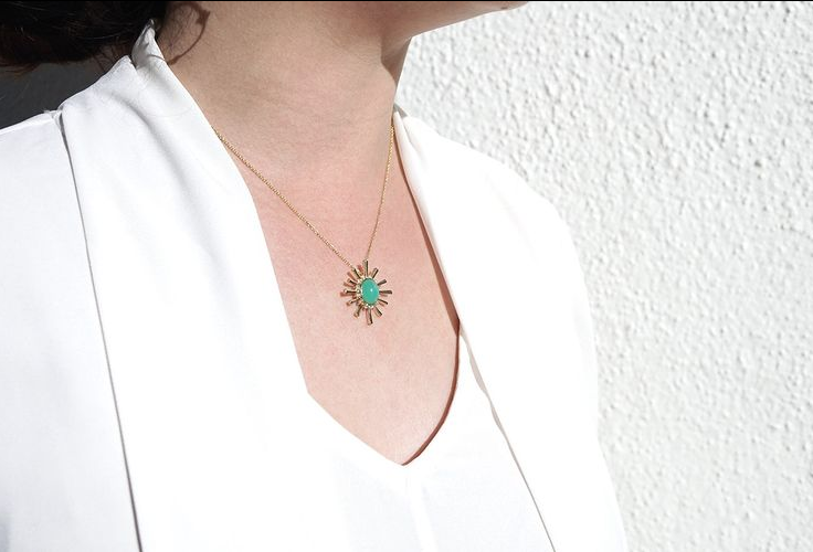 The "Helen" Chrysoprase and Diamond Necklace