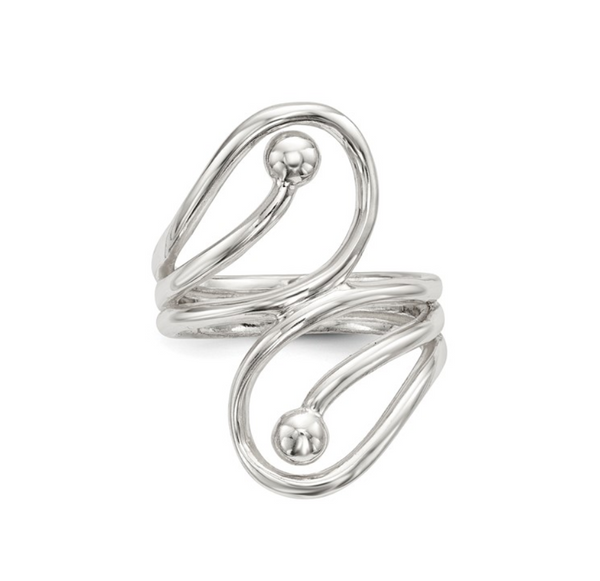 Sterling Silver Polished Fancy Swirl Ring