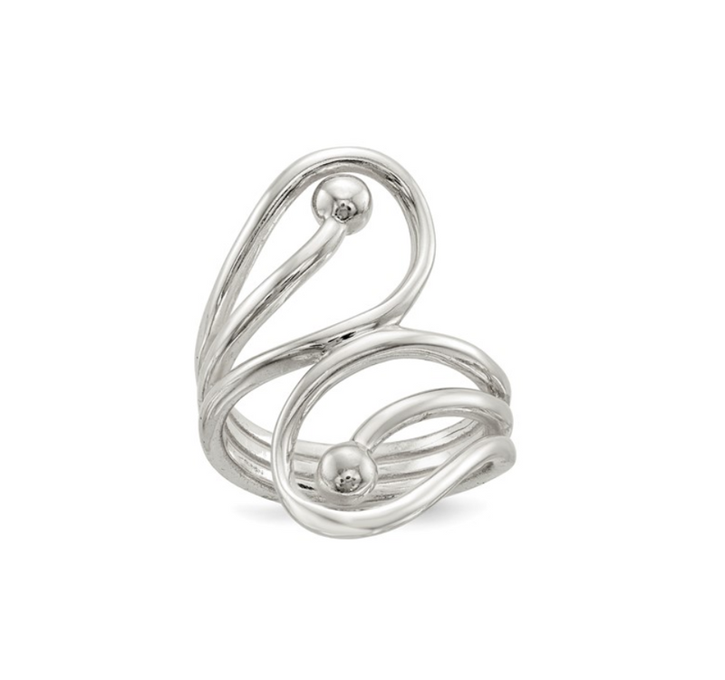 Sterling Silver Polished Fancy Swirl Ring
