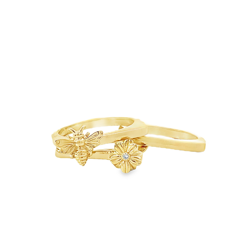 Golden Bar Stacking Ring