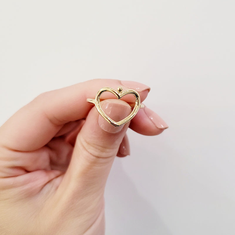 Open Curve Sweetheart Ring