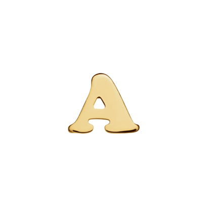 Gold Initial Letter Stud Earrings - available on special order