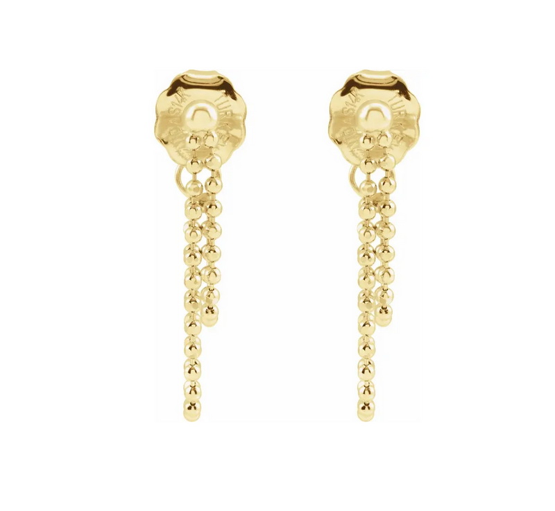 Gold Bead Chain Earrings - available on special order