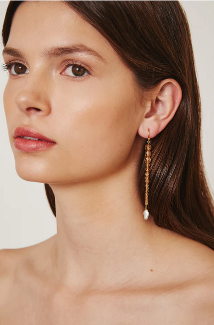 Topaz Crystal Drop Earrings