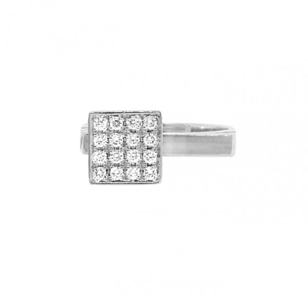 Stackable White Gold Diamond Ring - preowned