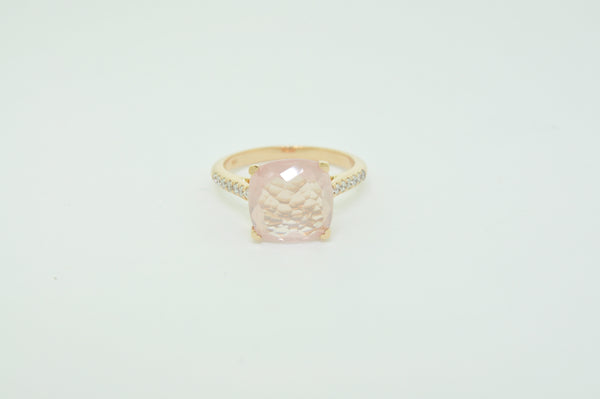 Rose Quartz Diamond Ring - available on special order