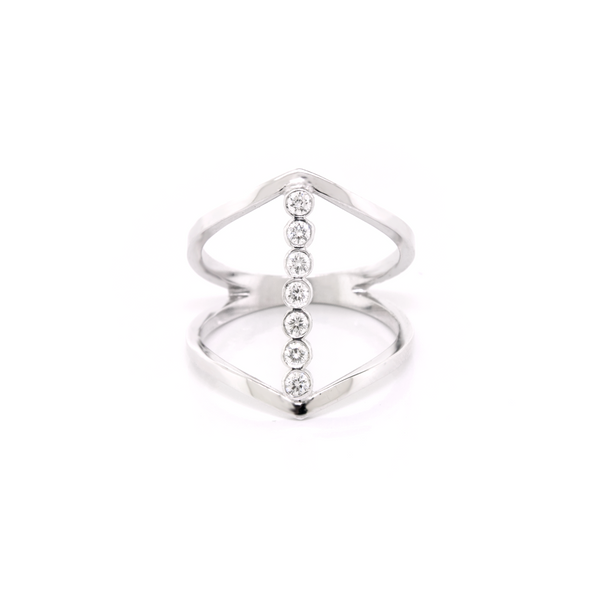 Diamond Bezel Bar Ring