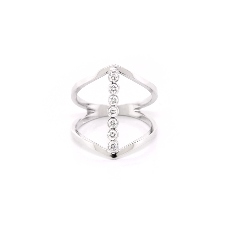 Diamond Bezel Bar Ring