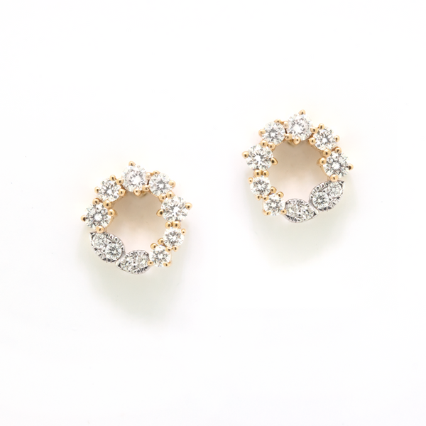 Diamond Circle Earrings - available on special order